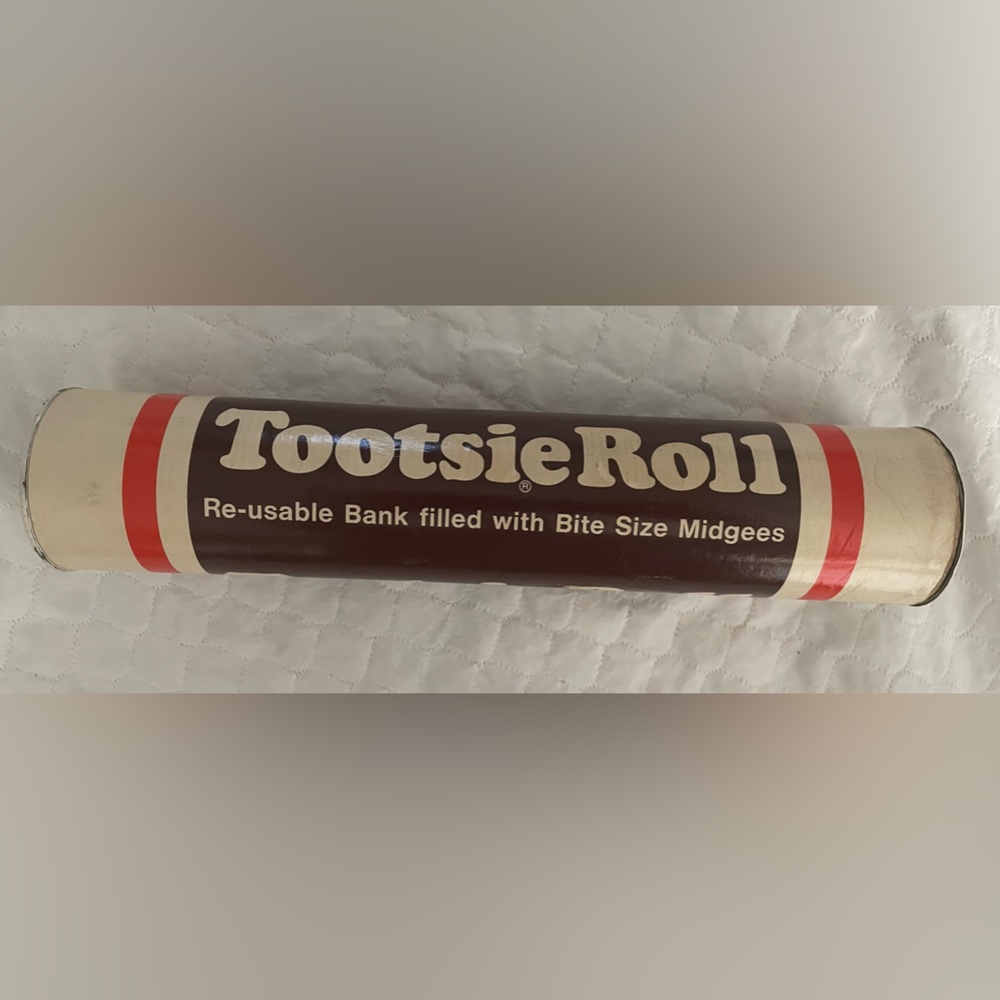 Vintage Tootsie Roll reusable bank
